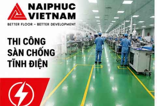 THI CÔNG SÀN CHỐNG TĨNH ĐIỆN
